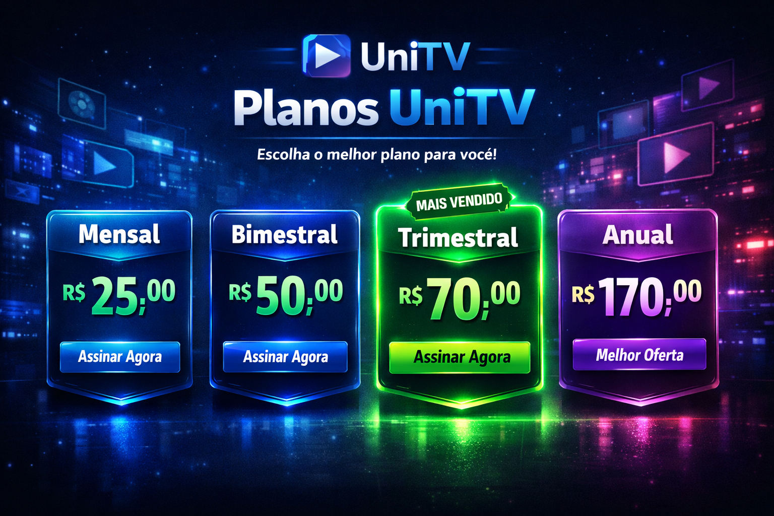 Tabela de valores UNITV